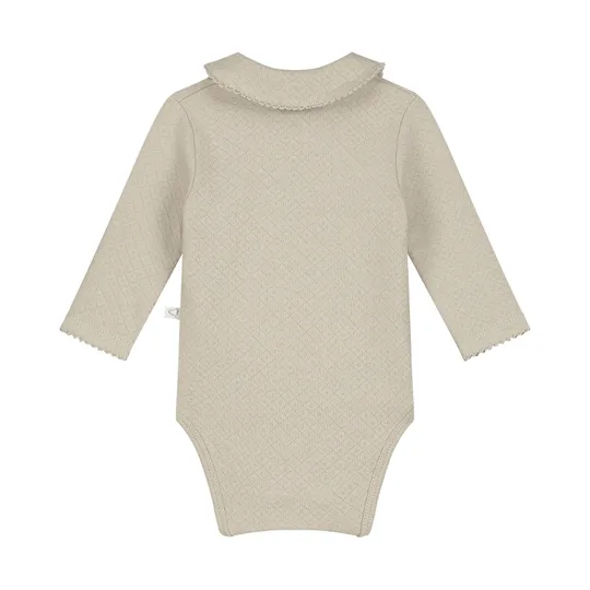 Mats & Merthe Charlotte Overslagromper Lange Mouw Light Brown 1 Mnd