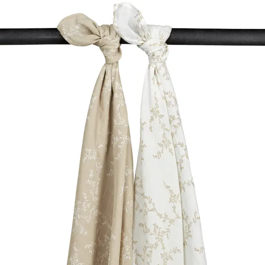 Meyco Branches Swaddle Sand 2 Stück