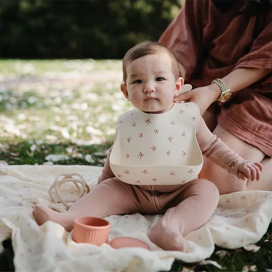 Mushie Siliconen Slabbetje - Bows