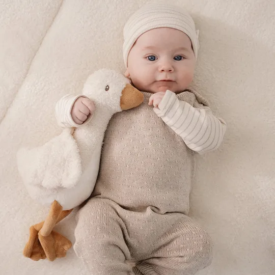 Little Dutch Strick-Babystrampler - Soft Beige Melange