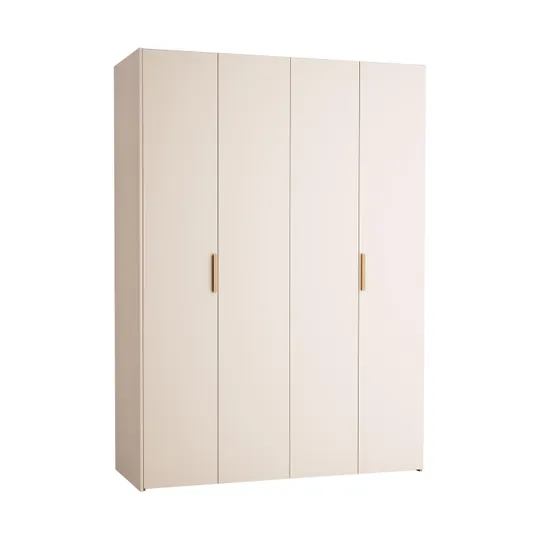 Vox Stor Kledingkast 160 x 225 cm - Comfort - Oak/Sand Beige - Metaal Rose Gold + Side Cabinet