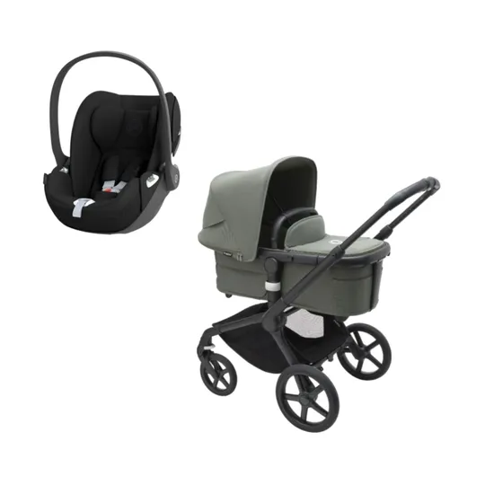 Bugaboo Fox 5 Kinderwagen 2-in-1 - Black + Cybex Cloud T Plus Autositz
