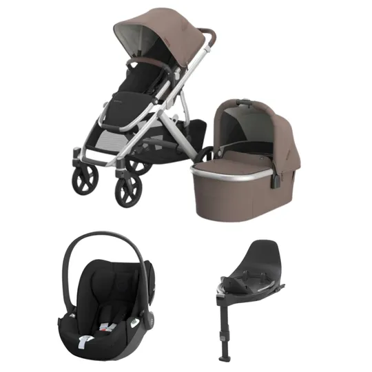 UPPAbaby VISTA V3 Kinderwagen 2-in-1 | Cybex Cloud T Plus Autositz | Cybex Base T