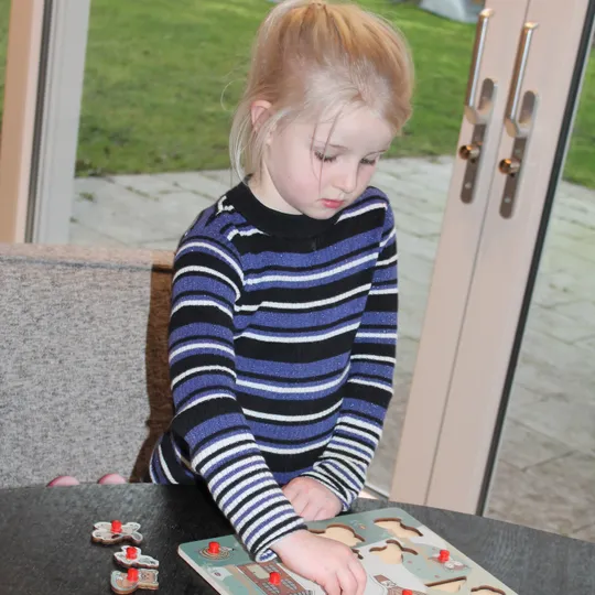 Jep! Kids Houten Knopjespuzzel - Garden - Multicolor
