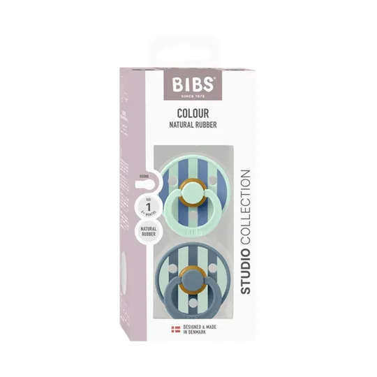 BIBS Studio Colour Schnuller - 2 Stück - Nordic Mint/ Petrol