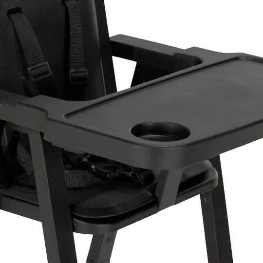 Puck Plain Kinderstuhl mit Kissen Schwarz