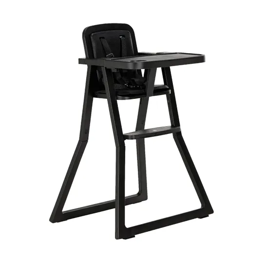 Puck Plain Kinderstuhl mit Kissen Schwarz