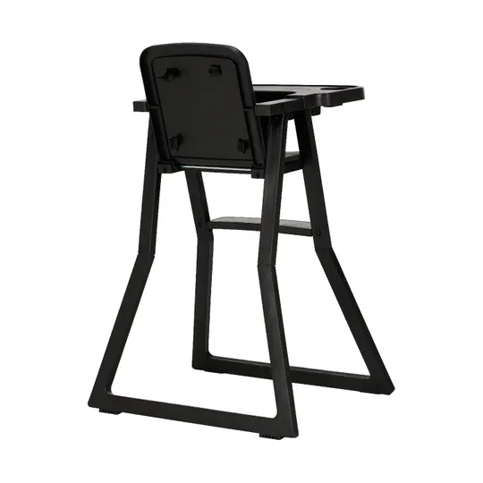 Puck Plain Kinderstuhl mit Kissen Schwarz