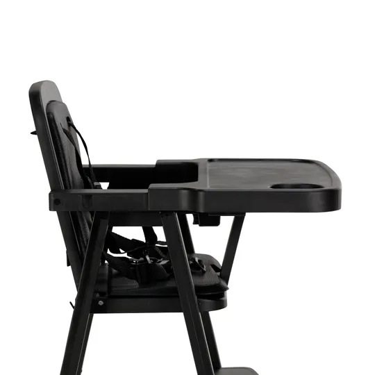 Puck Plain Kinderstuhl mit Kissen Schwarz