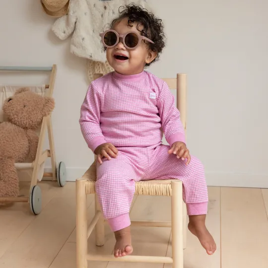 Feetje Pyjama Wafel Roze melee