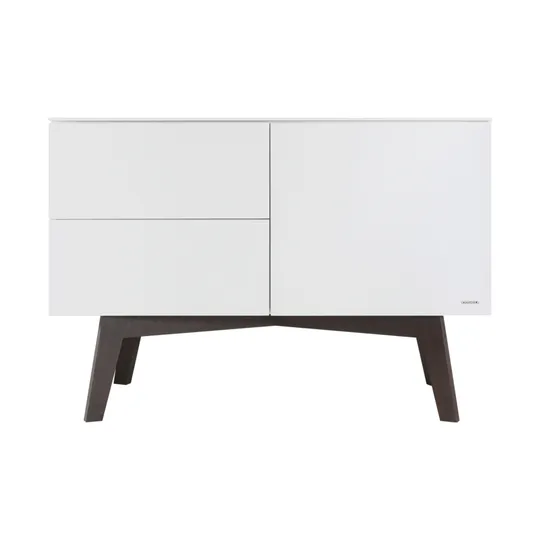 Kidsmill Sixties Kommode Mattweiß / Walnuss