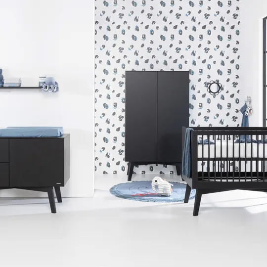 Kidsmill Sixties Babyzimmer  Schwarz matt