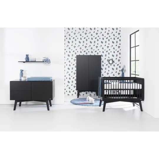 Kidsmill Sixties Babyzimmer  Schwarz matt