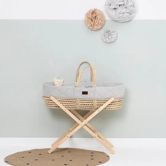 Snuz Natural Knitted Moses Wiege mit Matratze