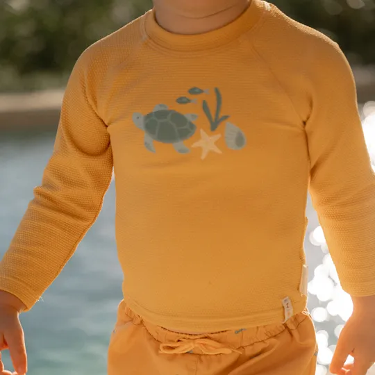 Little Dutch Schwimmshirt Langarm - Seashells -  Sunny Yellow