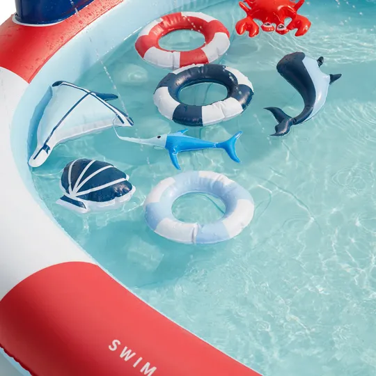 Swim Essentials Whale Adventure Planschbecken Red / White