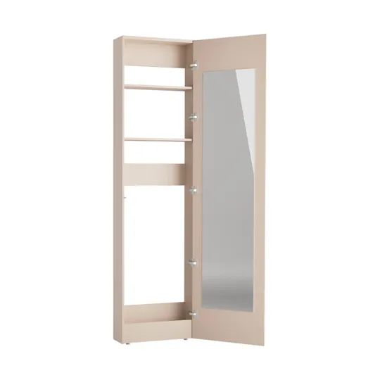 Vox Stor Kledingkast 160 x 225 cm - Comfort - Oak/Sand Beige - Metaal Rose Gold + Side Cabinet