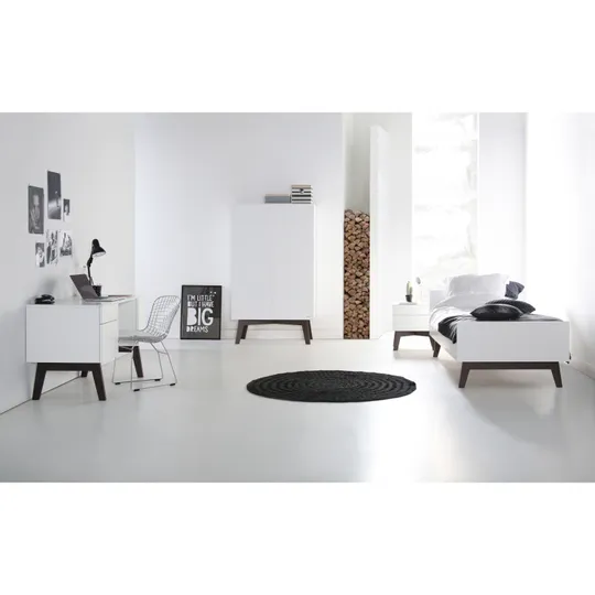 Kidsmill Sixties Kinderzimmer Weiß Matt / Walnuss