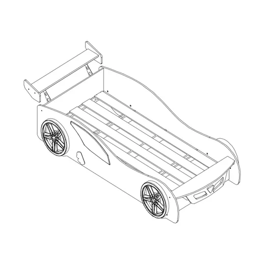 Vipack Autobett Grand Turismo Blau 90 x 200 cm