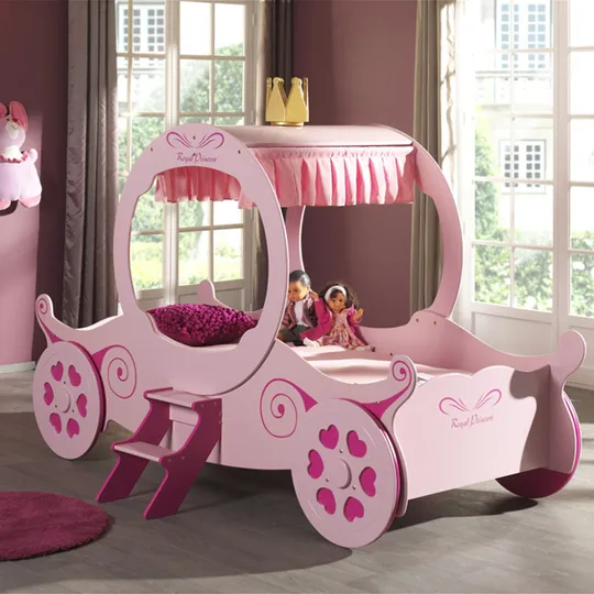 Vipack Kutschenbett Prinzessin Kate, Rosa, 90 x 200 cm